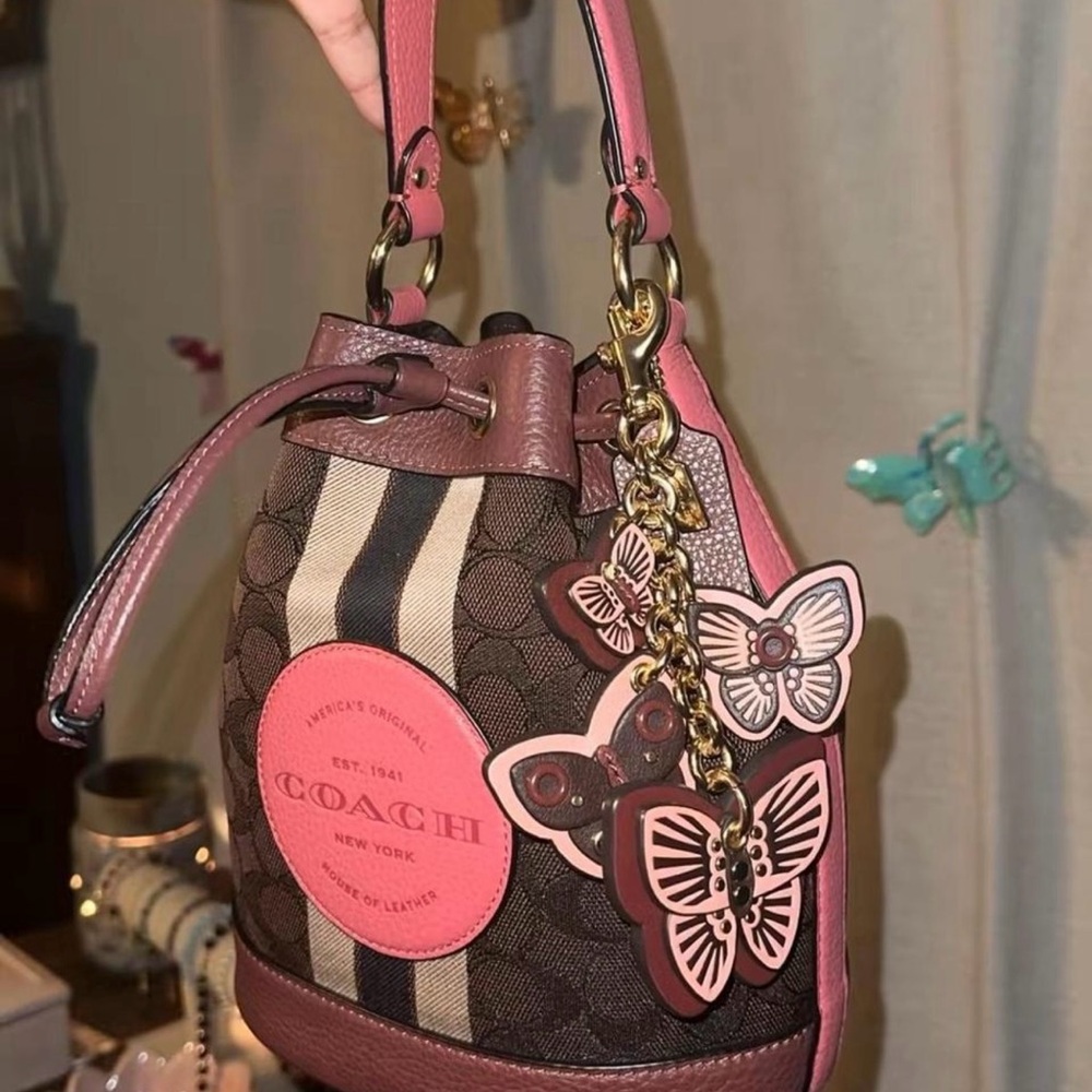 Coach Pink and Brown Women's Bag